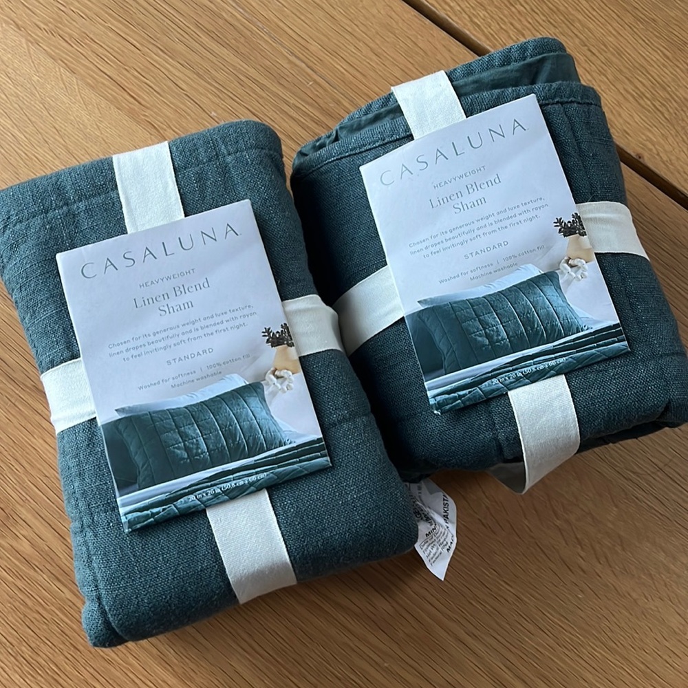Casaluna standard sham pair teal